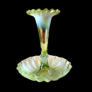 COPY - Yellow Opalescent Victorian Epergne